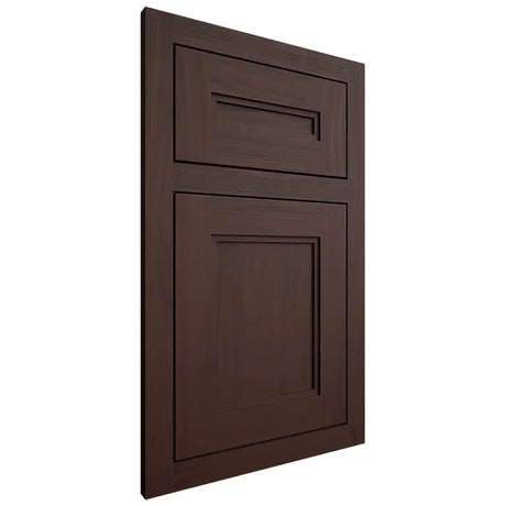 Shiloh Cabinetry Flush Inset Scottsdale Walnut Plain Cut Bison Door