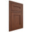 Shiloh Cabinetry Flush Inset Scottsdale Walnut Plain Cut Rye Door