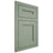 Shiloh Cabinetry Flush Inset Scottsdale White Oak Plain Cut Moss Door