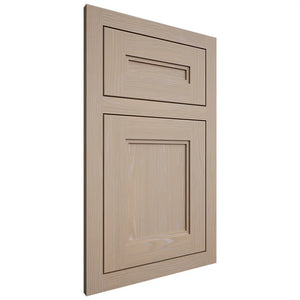 Shiloh Cabinetry Flush Inset Scottsdale White Oak Plain Cut Straw Door