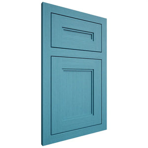 Shiloh Cabinetry Flush Inset Scottsdale White Oak Rift Cut Aqua Door