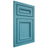 Shiloh Cabinetry Flush Inset Shelby Alder Plain Cut Aqua Door