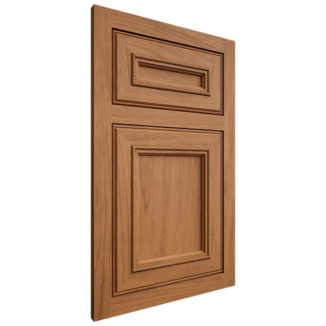 Shiloh Cabinetry Flush Inset Shelby Alder Plain Cut Caramel Door