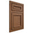 Shiloh Cabinetry Flush Inset Shelby Alder Plain Cut Walnut Door