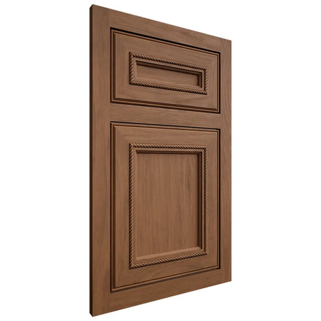Shiloh Cabinetry Flush Inset Shelby Alder Plain Cut Walnut Door