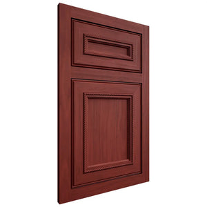 Shiloh Cabinetry Flush Inset Shelby Cherry Plain Cut Red Door