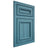 Shiloh Cabinetry Flush Inset Shelby Hickory Plain Cut Aqua Door