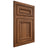 Shiloh Cabinetry Flush Inset Shelby Hickory Plain Cut Burnt Sugar Door