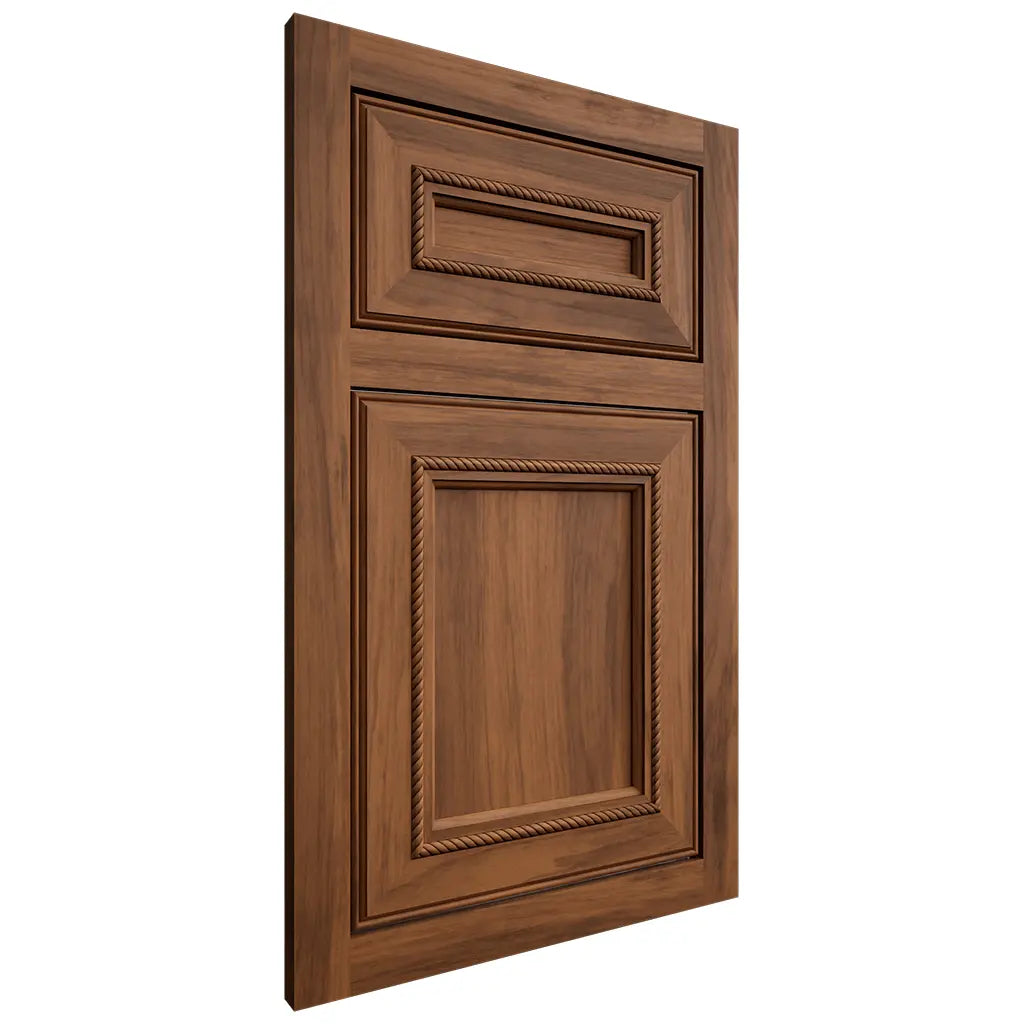 Shiloh Cabinetry Flush Inset Shelby Hickory Plain Cut Burnt Sugar Door