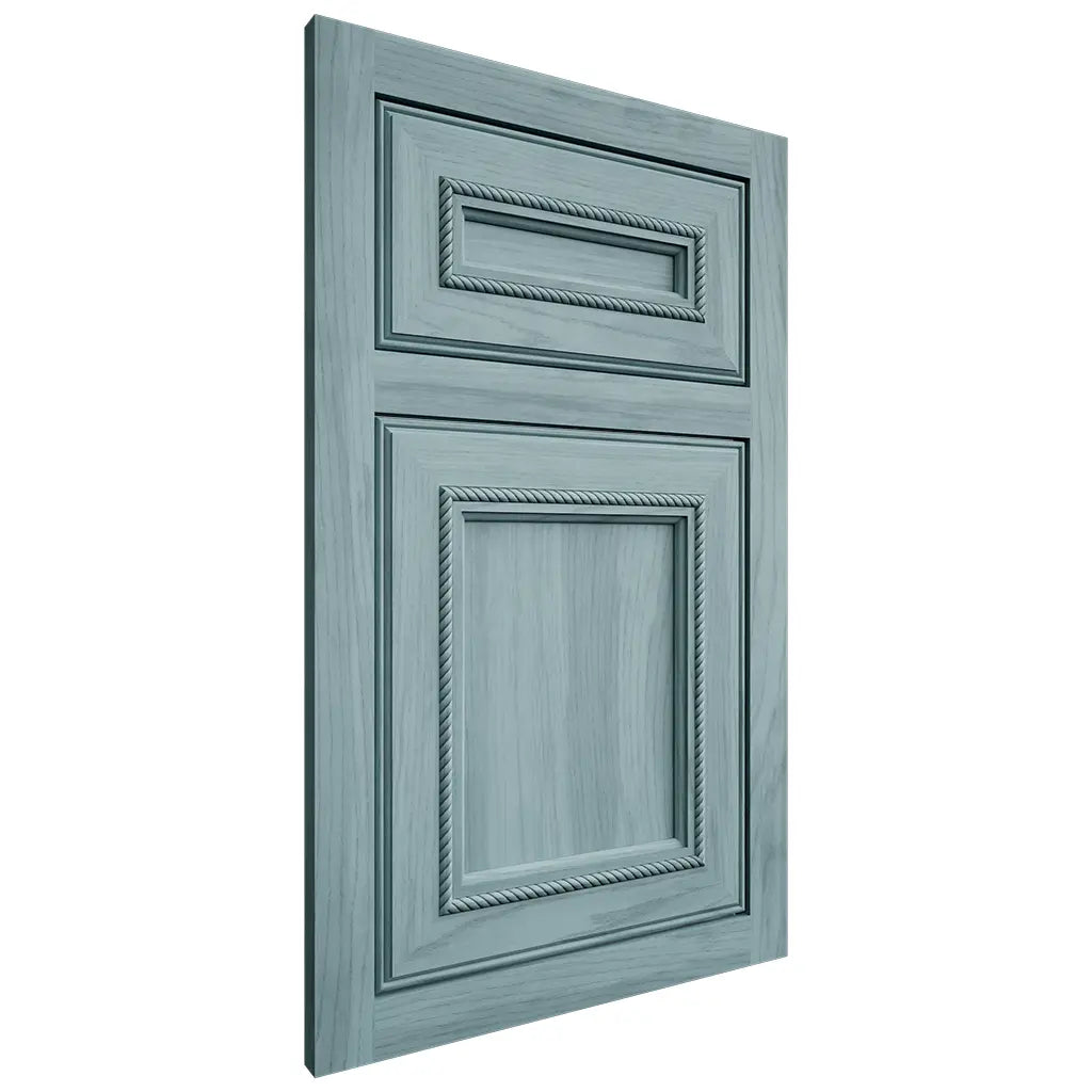 Shiloh Cabinetry Flush Inset Shelby Hickory Plain Cut Sky Door