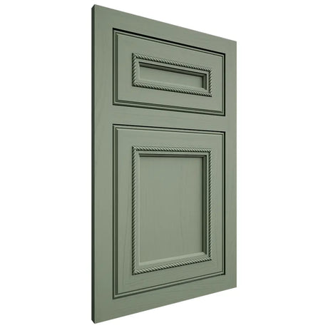 Shiloh Cabinetry Flush Inset Shelby Poplar Plain Cut Moss Door