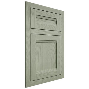 Shiloh Cabinetry Flush Inset Somerset Red Oak Plain Cut Moss Door