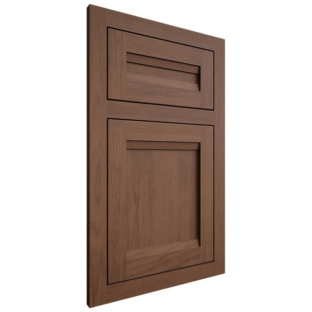 Shiloh Cabinetry Flush Inset Somerset Walnut Plain Cut Natural Door