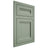 Shiloh Cabinetry Flush Inset Somerset White Oak Quarter Sawn Moss Door