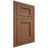 Shiloh Cabinetry Flush Inset Square Flat Alder Plain Cut Walnut Door