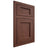 Shiloh Cabinetry Flush Inset Square Flat Cherry Plain Cut Bourbon Door
