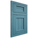 Shiloh Cabinetry Flush Inset Square Flat Hickory Plain Cut Aqua Door