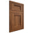 Shiloh Cabinetry Flush Inset Square Flat Hickory Plain Cut Burnt Sugar Door