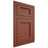 Shiloh Cabinetry Flush Inset Square Flat Maple Plain Cut Cayenne Door