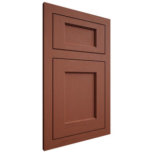 Shiloh Cabinetry Flush Inset Square Flat Maple Plain Cut Cayenne Door