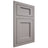 Shiloh Cabinetry Flush Inset Square Flat Paintable Dovetail Gray Door