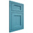Shiloh Cabinetry Flush Inset Square Flat White Oak Plain Cut Aqua Door