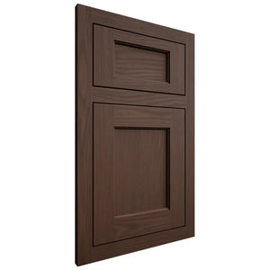 Shiloh Cabinetry Flush Inset Square Flat White Oak Plain Cut Braun Door