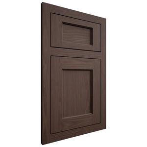Shiloh Cabinetry Flush Inset Square Flat White Oak Plain Cut Dusk Door