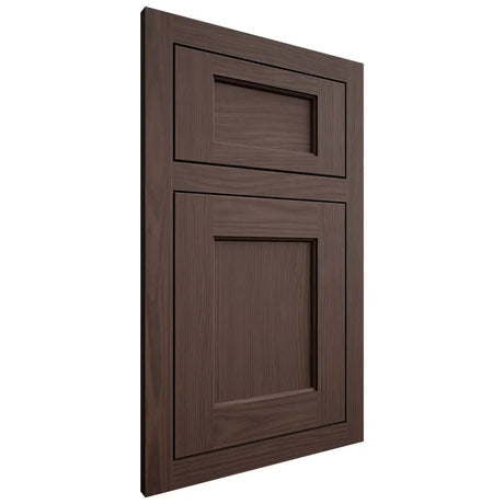 Shiloh Cabinetry Flush Inset Square Flat White Oak Plain Cut Dusk Door
