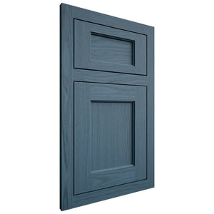 Shiloh Cabinetry Flush Inset Square Flat White Oak Plain Cut Hudson Door