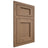 Shiloh Cabinetry Flush Inset Square Flat White Oak Plain Cut Medium Door