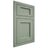 Shiloh Cabinetry Flush Inset Square Flat White Oak Plain Cut Moss Door