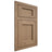 Shiloh Cabinetry Flush Inset Square Flat White Oak Plain Cut Natural Door