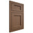 Shiloh Cabinetry Flush Inset Square Flat White Oak Quarter Sawn Autumn Door