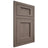 Shiloh Cabinetry Flush Inset Square Flat White Oak Quarter Sawn Clay Door
