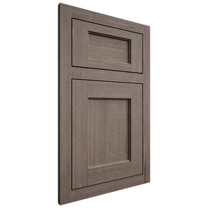 Shiloh Cabinetry Flush Inset Square Flat White Oak Quarter Sawn Clay Door