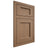 Shiloh Cabinetry Flush Inset Square Flat White Oak Quarter Sawn Medium Door