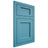 Shiloh Cabinetry Flush Inset Square Flat White Oak Rift Cut Aqua Door