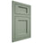 Shiloh Cabinetry Flush Inset Square Flat White Oak Rift Cut Moss Door