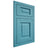 Shiloh Cabinetry Flush Inset Square Raised Alder Plain Cut Aqua Door