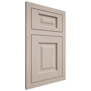Shiloh Cabinetry Flush Inset Square Raised Alder Plain Cut White Sands Door