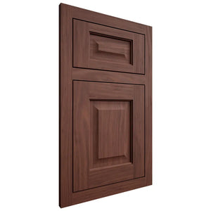 Shiloh Cabinetry Flush Inset Square Raised Cherry Plain Cut Bourbon Door