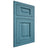 Shiloh Cabinetry Flush Inset Square Raised Hickory Plain Cut Aqua Door