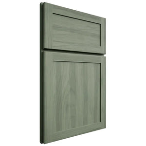 Shiloh Cabinetry Flush Inset Square Raised Hickory Plain Cut Moss Door