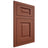 Shiloh Cabinetry Flush Inset Square Raised Maple Plain Cut Cayenne Door
