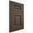 Shiloh Cabinetry Flush Inset Square Raised Maple Plain Cut Perfect Brown Door