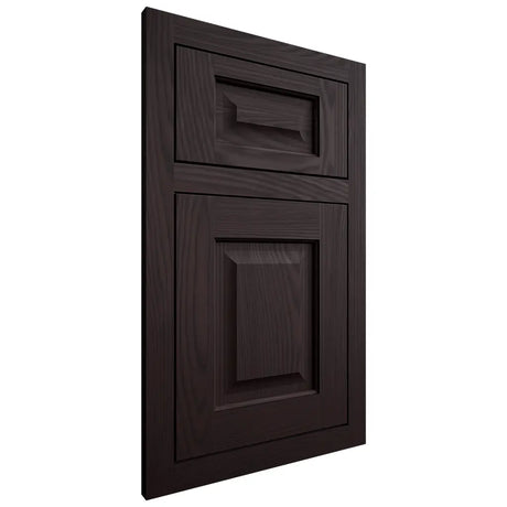 Shiloh Cabinetry Flush Inset Square Raised Red Oak Plain Cut Espresso Door