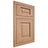 Shiloh Cabinetry Flush Inset Square Raised Red Oak Plain Cut Natural Door