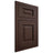Shiloh Cabinetry Flush Inset Square Raised Walnut Plain Cut Bison Door