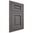 Shiloh Cabinetry Flush Inset Square Raised Walnut Plain Cut Cadet Door